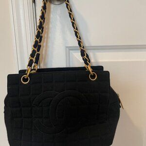 Chanel Black Jersey Timeless Tote Bag